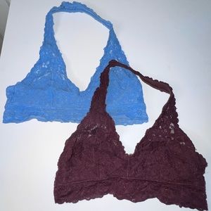 2 Aerie Halter Bralettes